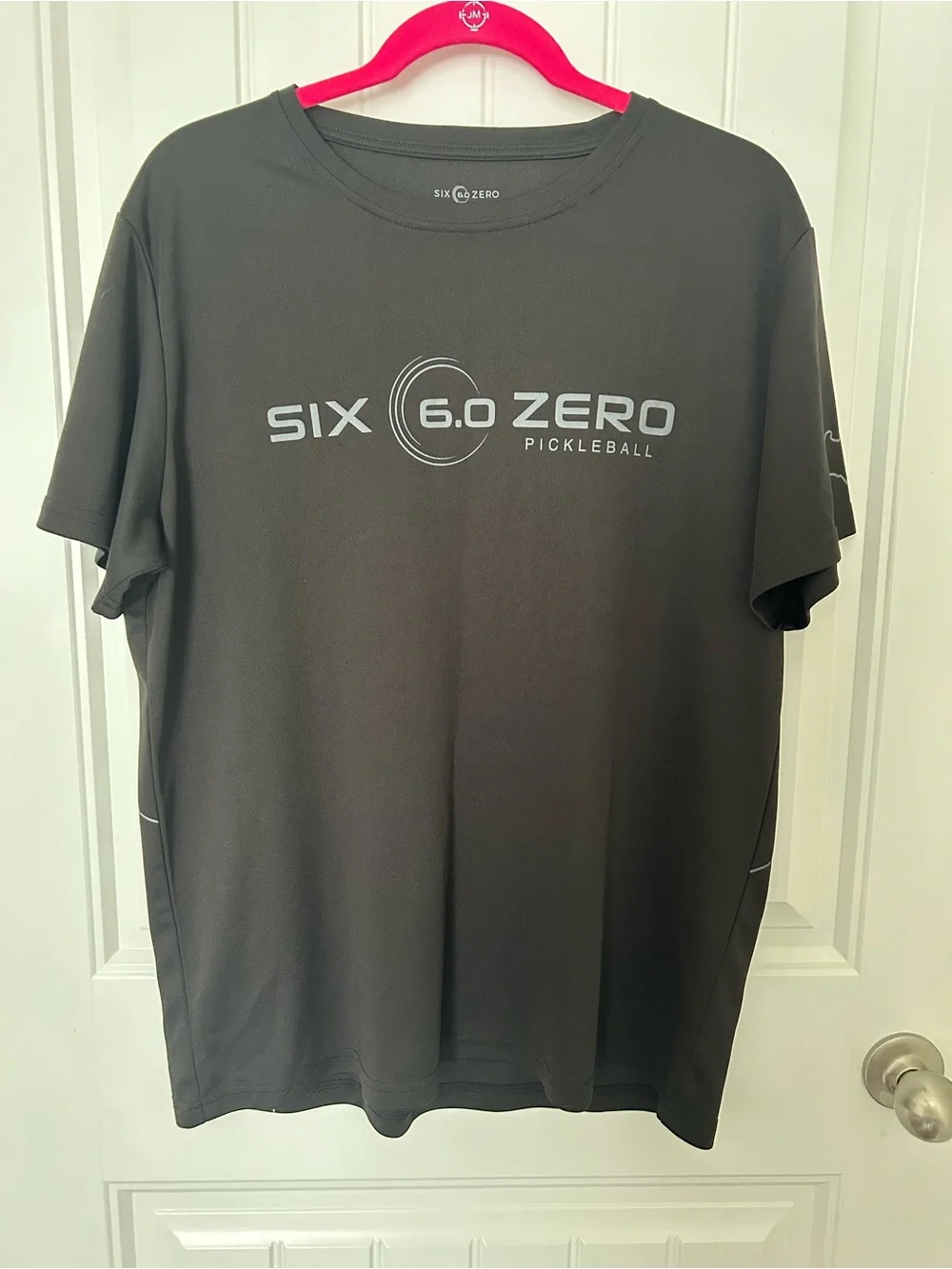 Six Zero Men's black Pickleball Short Sleeve Performance Tee - Picture 1 of 4